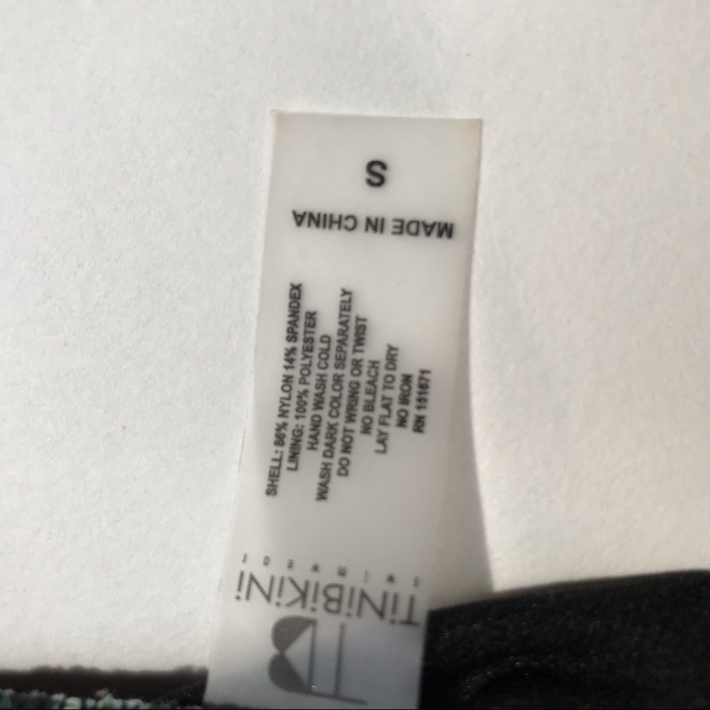 NEW Tinibikini Swimsuit Floral Print Black Small - Picture 4 of 5